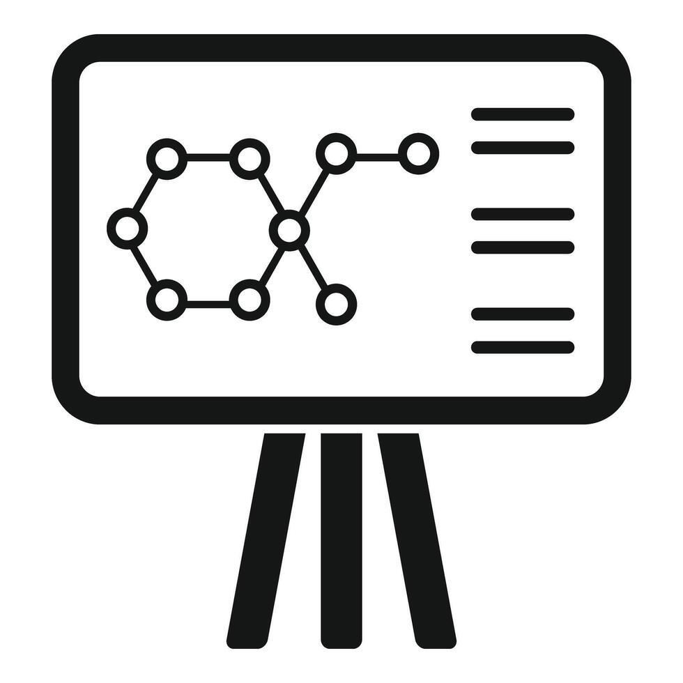 Research lab board icon simple vector. Study biology vector