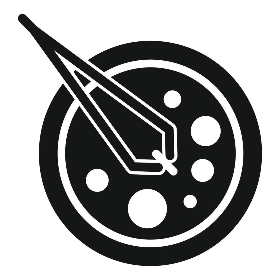 Chemistry lab forceps icon simple vector. Study formula virus vector