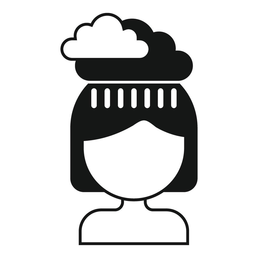 Depression female menopause icon simple vector. Flash hot sweat vector