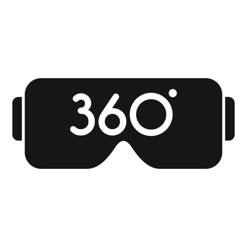 Vr new glasses icon simple vector. Panoramic view vector