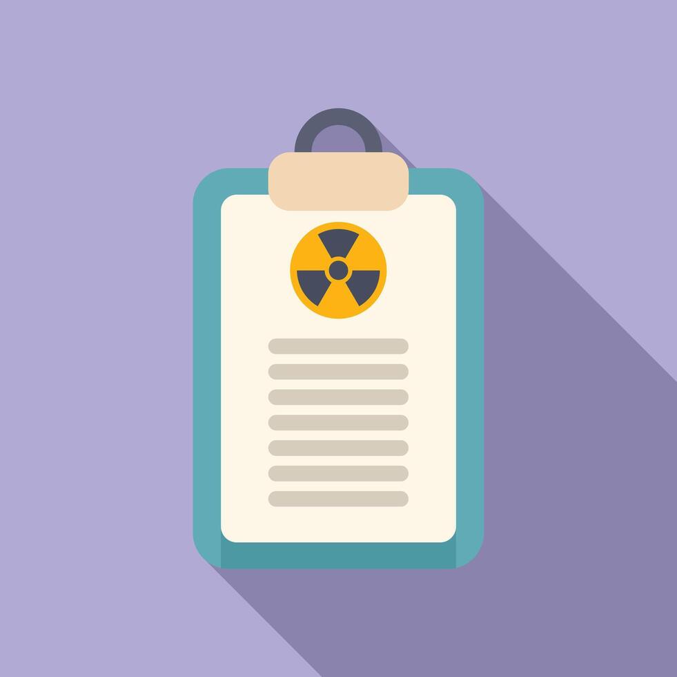 Radiology clipboard icon flat vector. Xray examination vector