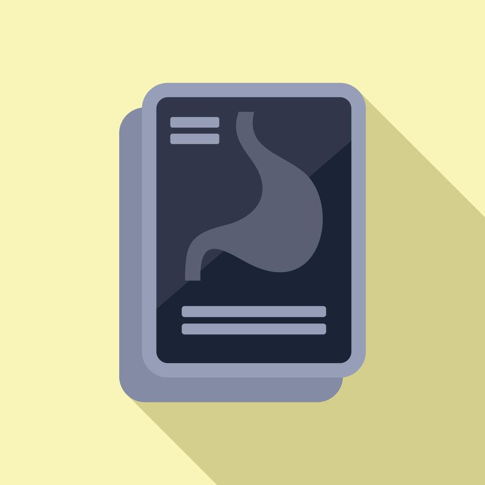 Stomach Xray image icon flat vector. Doctor examination vector