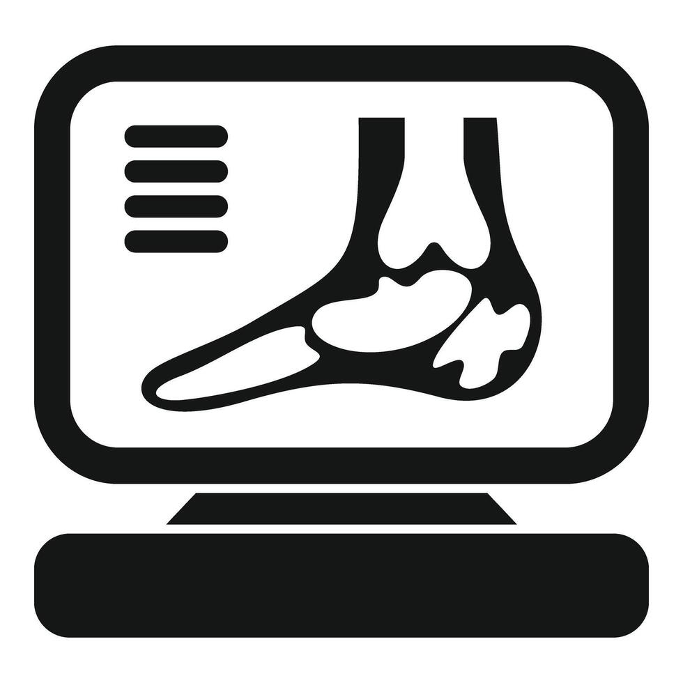 Xray image foot icon simple vector. Hospital examination vector