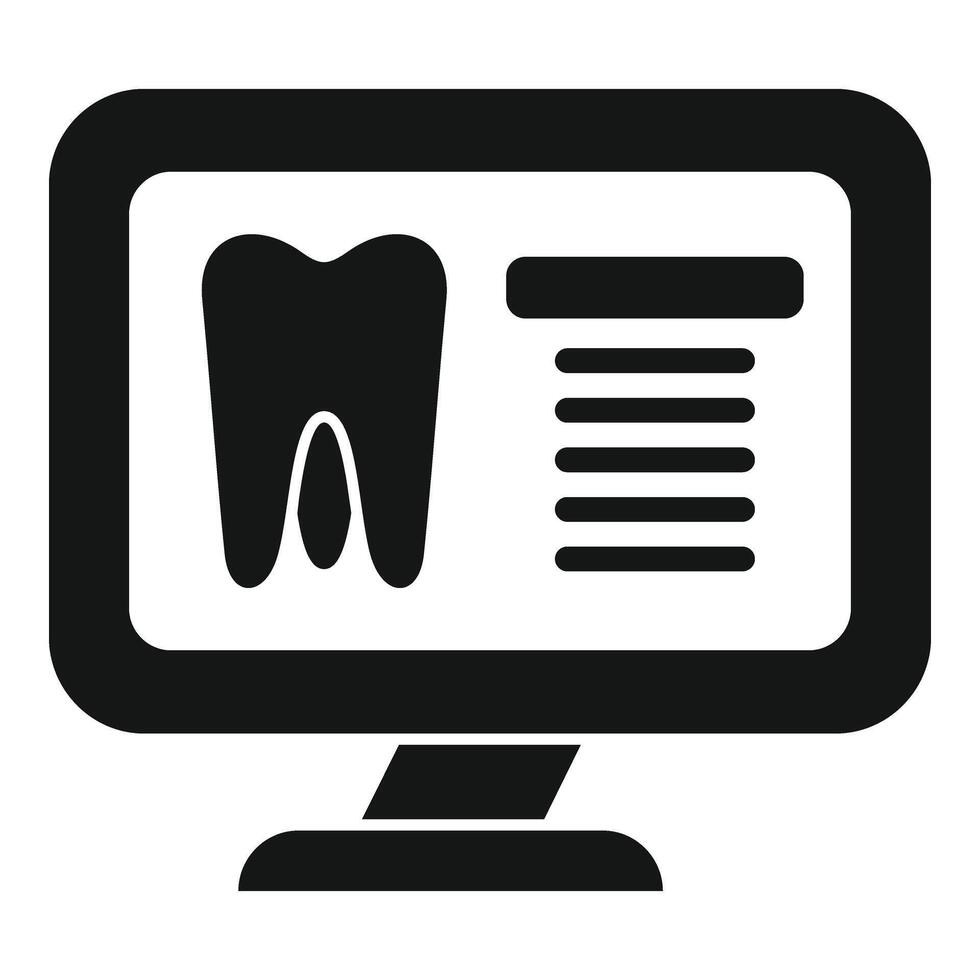 Tooth image Xray icon simple vector. Medical pet care vector