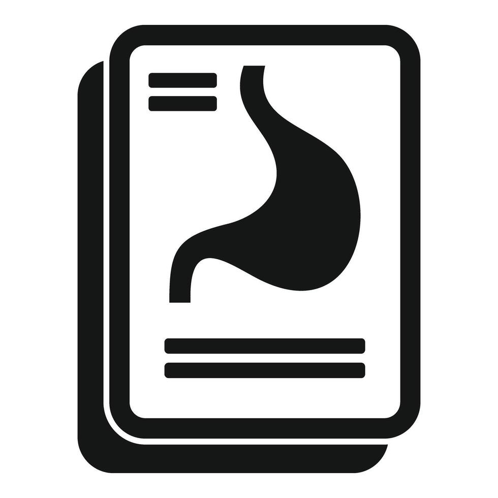 Stomach Xray image icon simple vector. Doctor examination vector