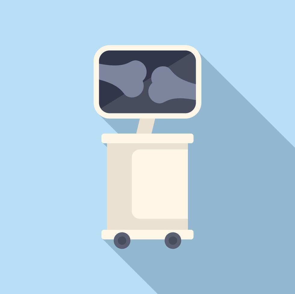 Bone Xray image icon flat vector. Client facility vector