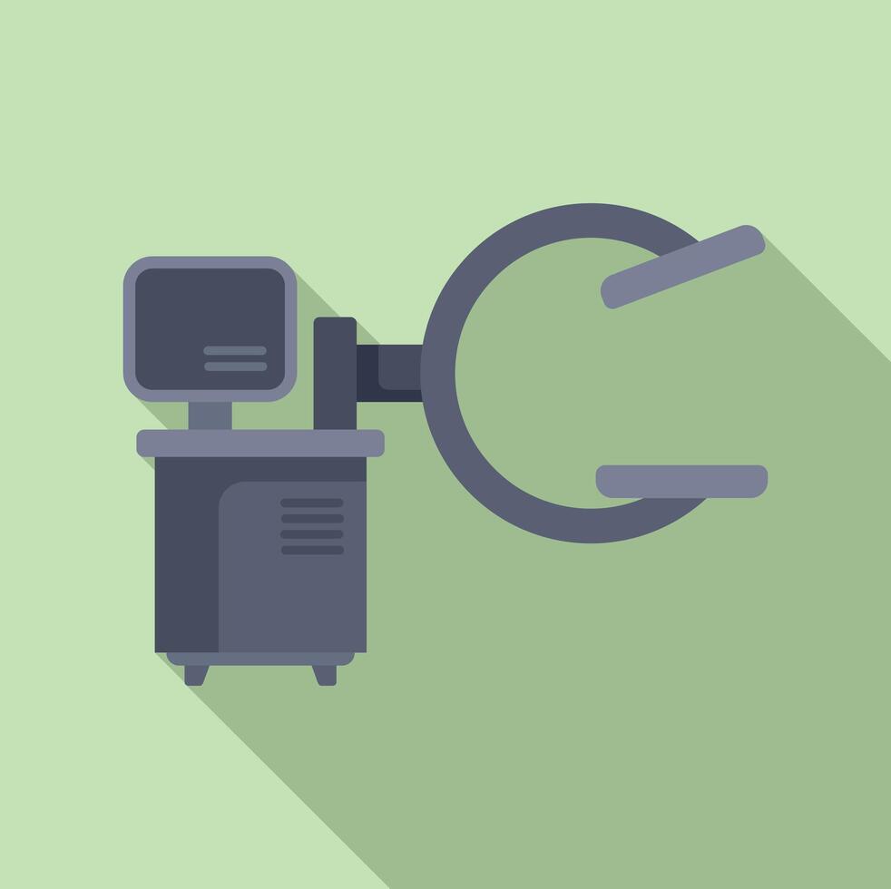 Medical modern examination icon flat vector. Xray device vector