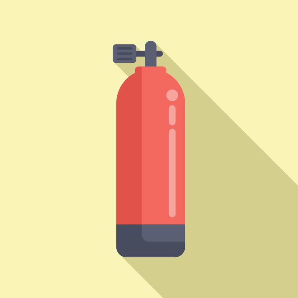 Oxygen balloon icon flat vector. Medical doctor aid vector