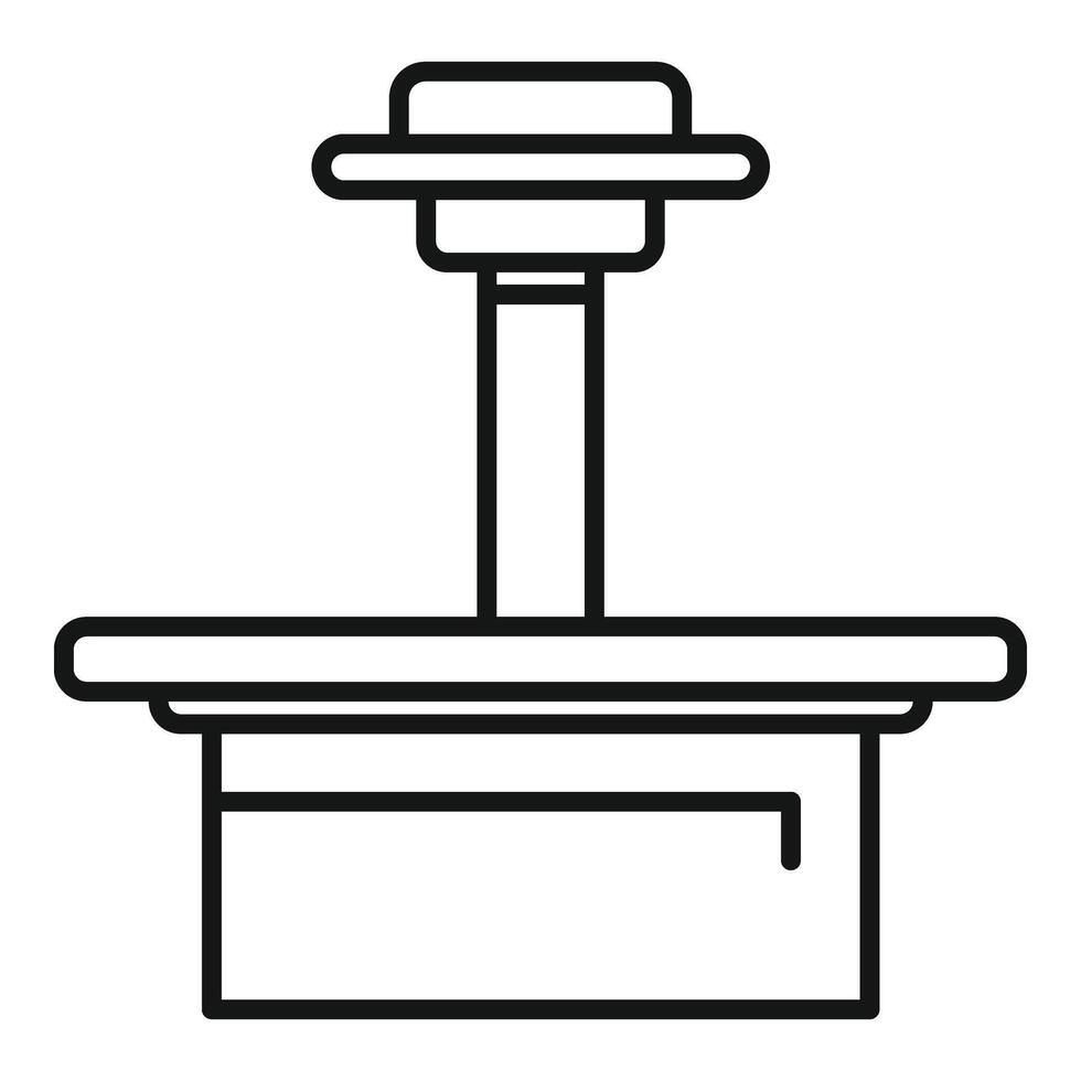 Clinic person device icon outline vector. Xray image vector