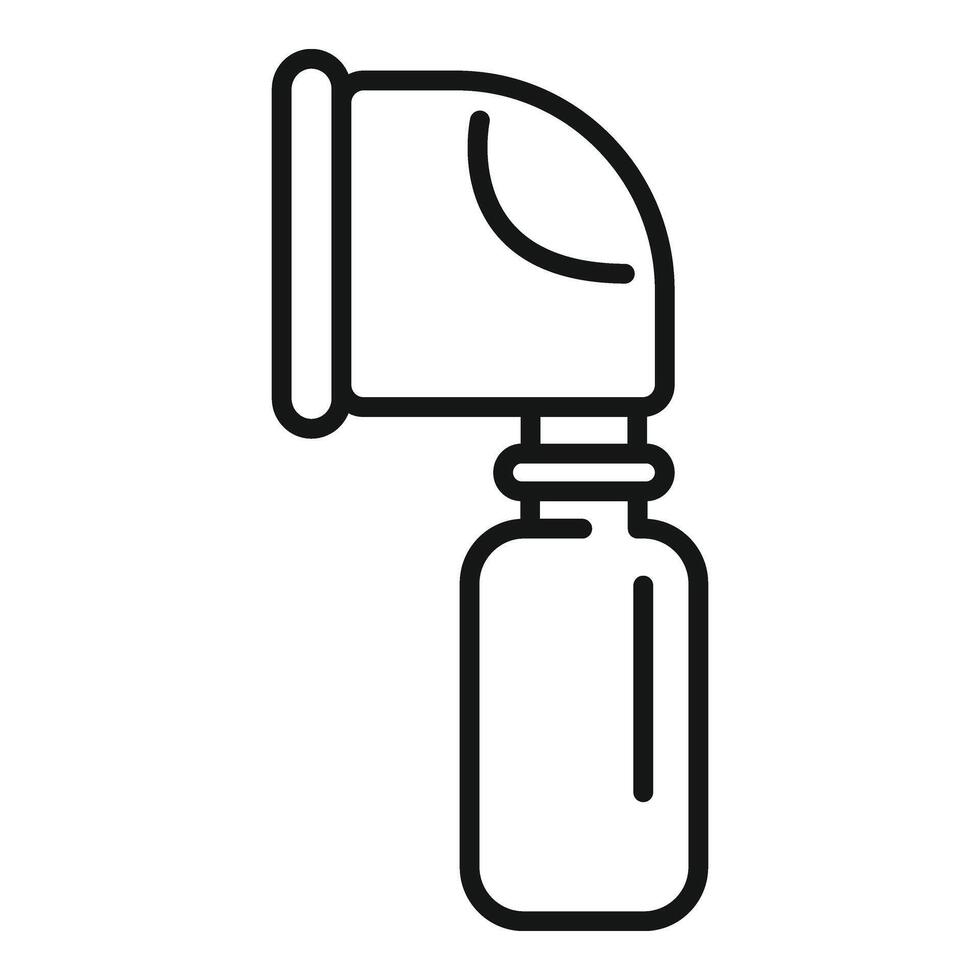 Oxygen mask device icon outline vector. Nasal care respiratory vector