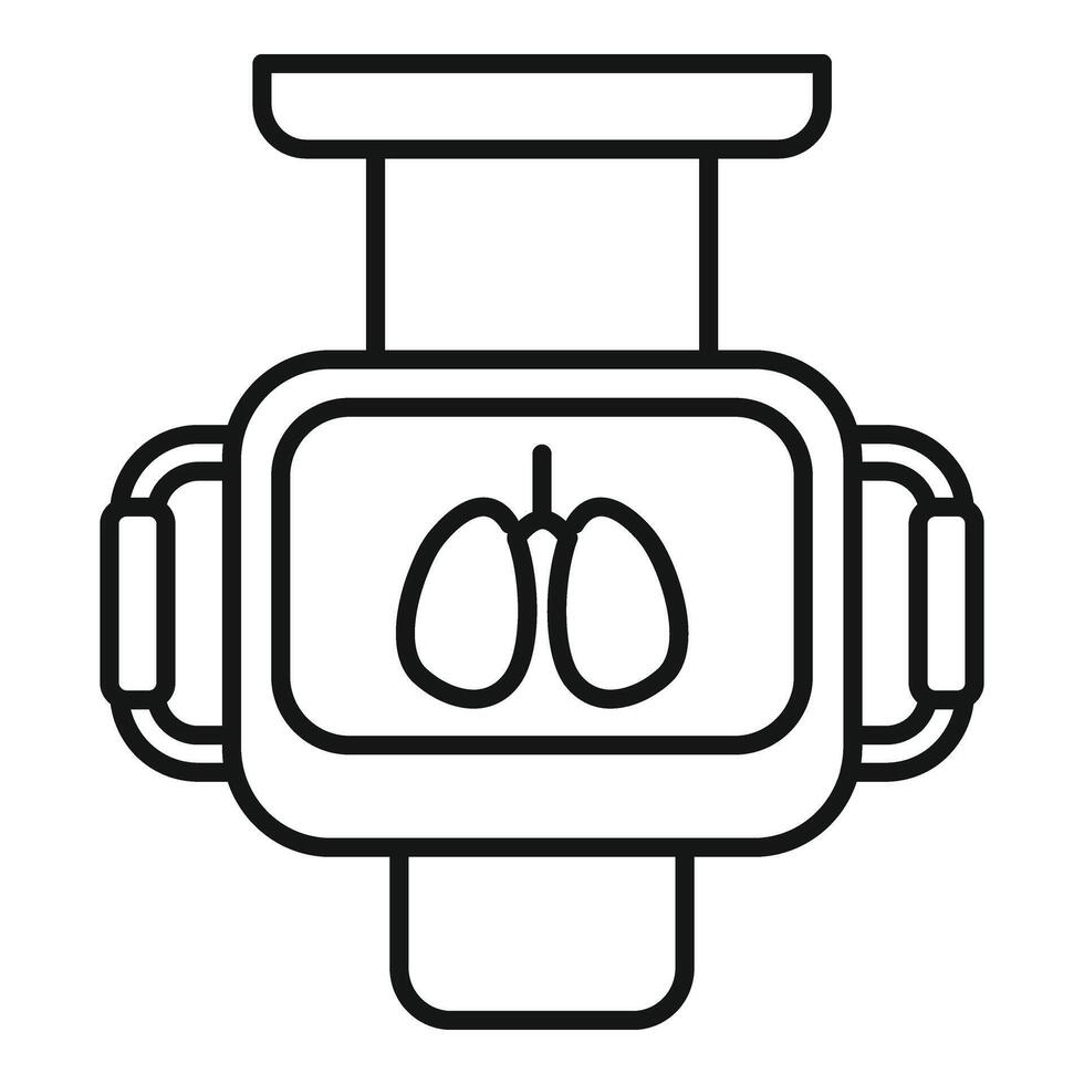 Xray image anatomy icon outline vector. Theater clinic vector