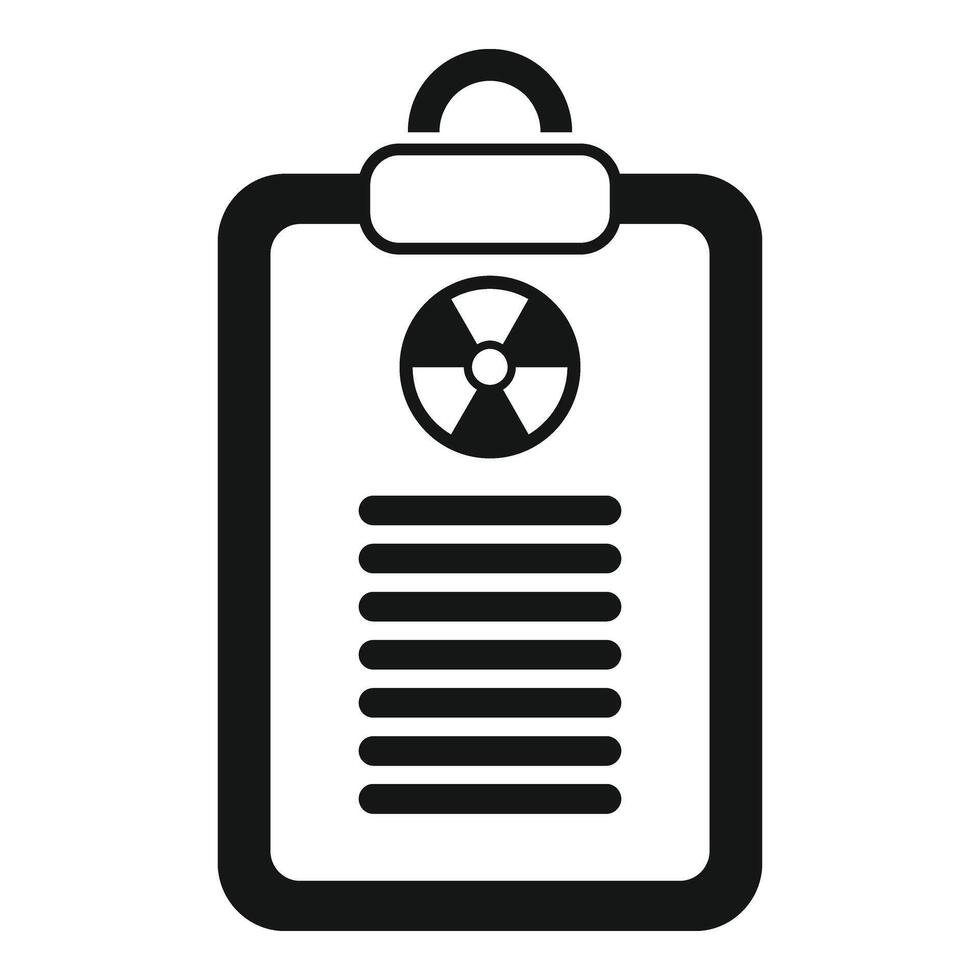 Radiology clipboard icon simple vector. Xray examination vector