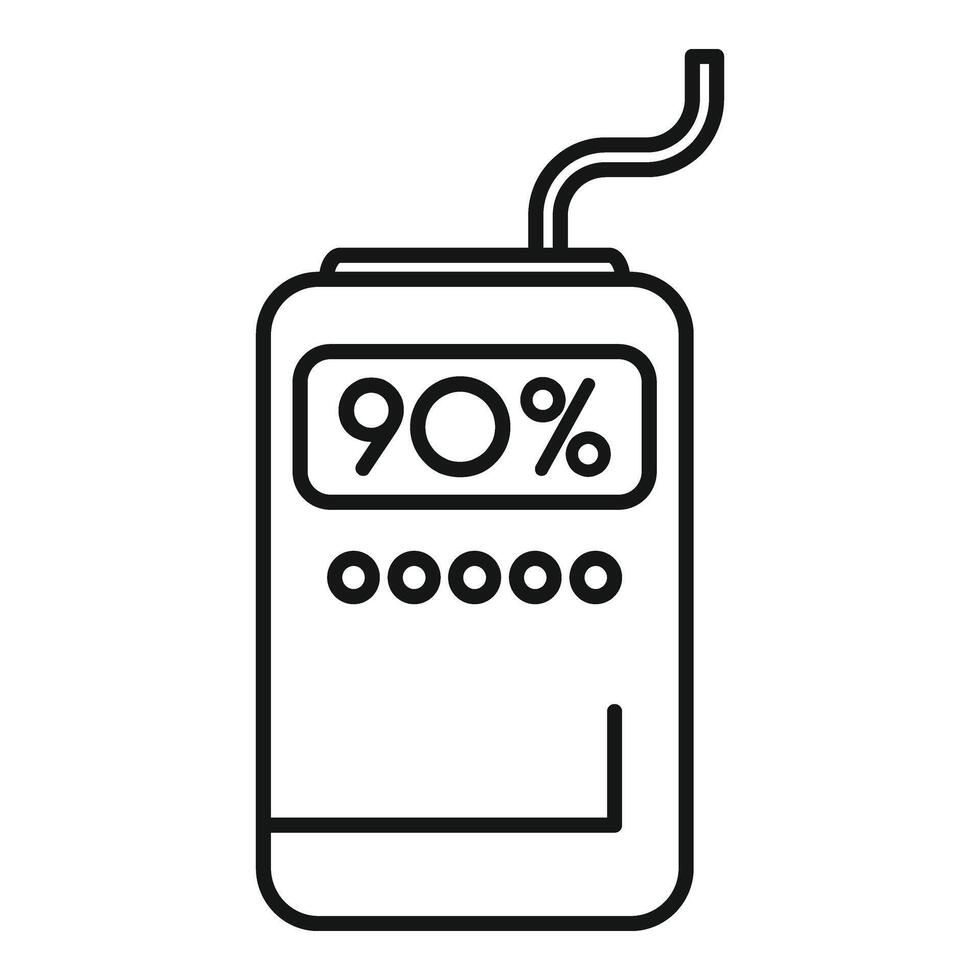 Digital oxygen concentrator icon outline vector. Residence gear vector