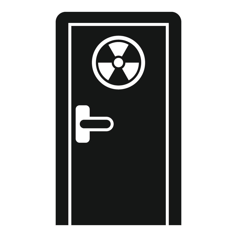 Xray image room door icon simple vector. Hospital examination vector