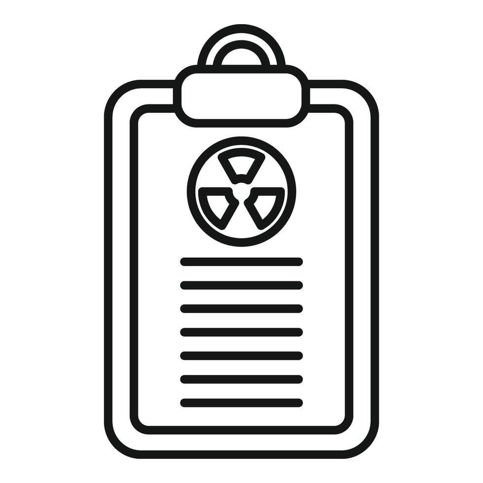 Radiology clipboard icon outline vector. Xray examination vector