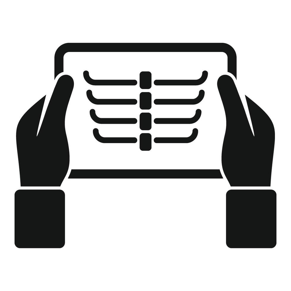 Chest Xray image icon simple vector. Medical health person vector