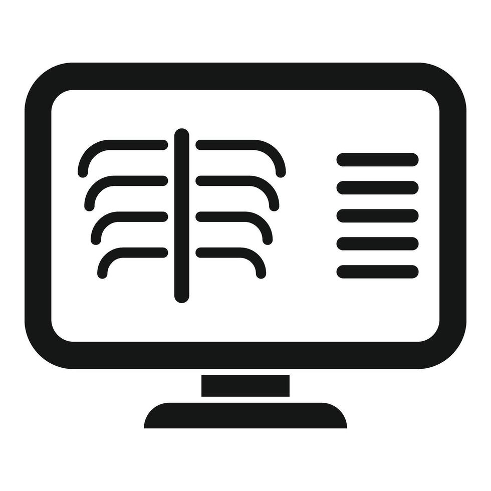 Image thorax icon simple vector. Person examination vector