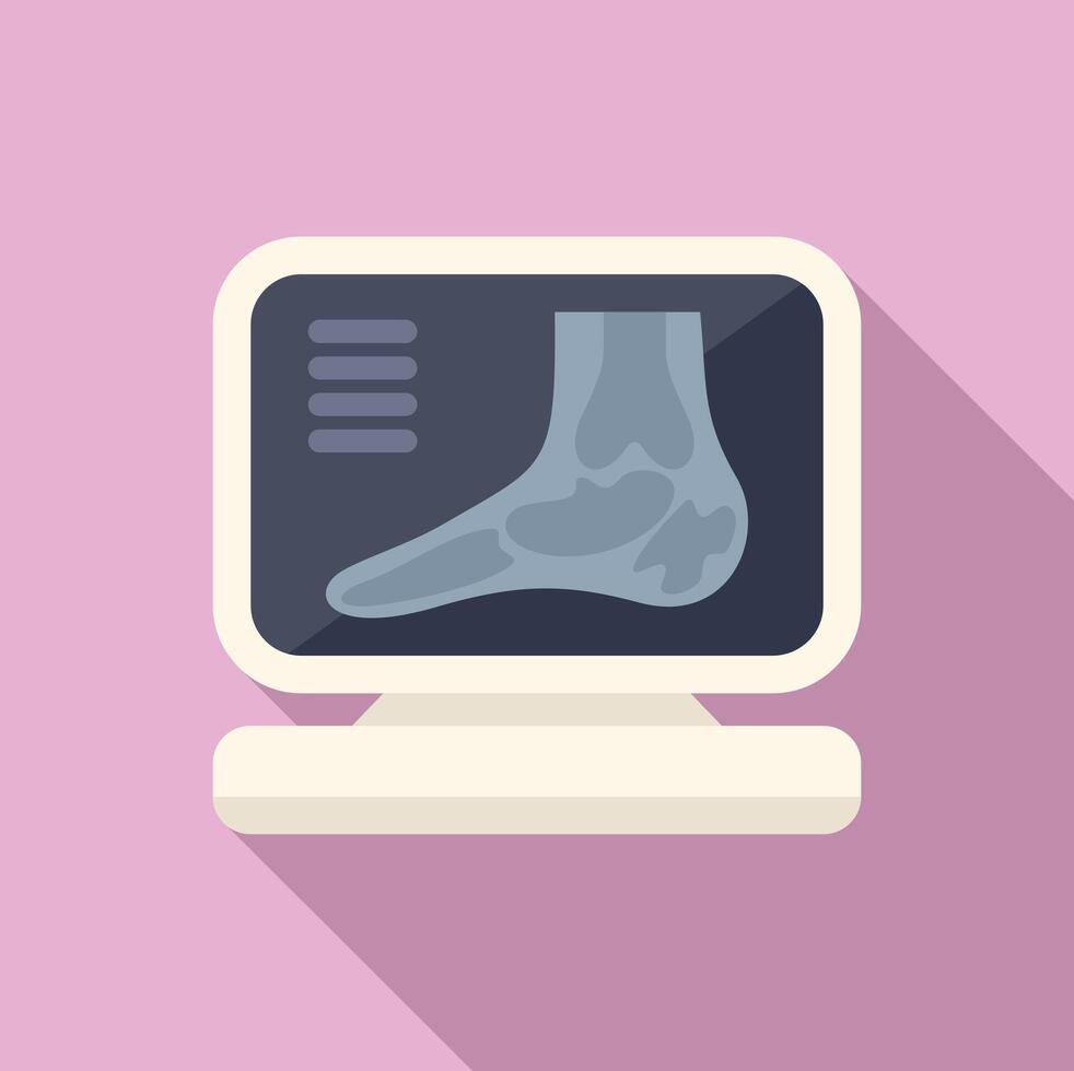 Xray image foot icon flat vector. Hospital examination vector