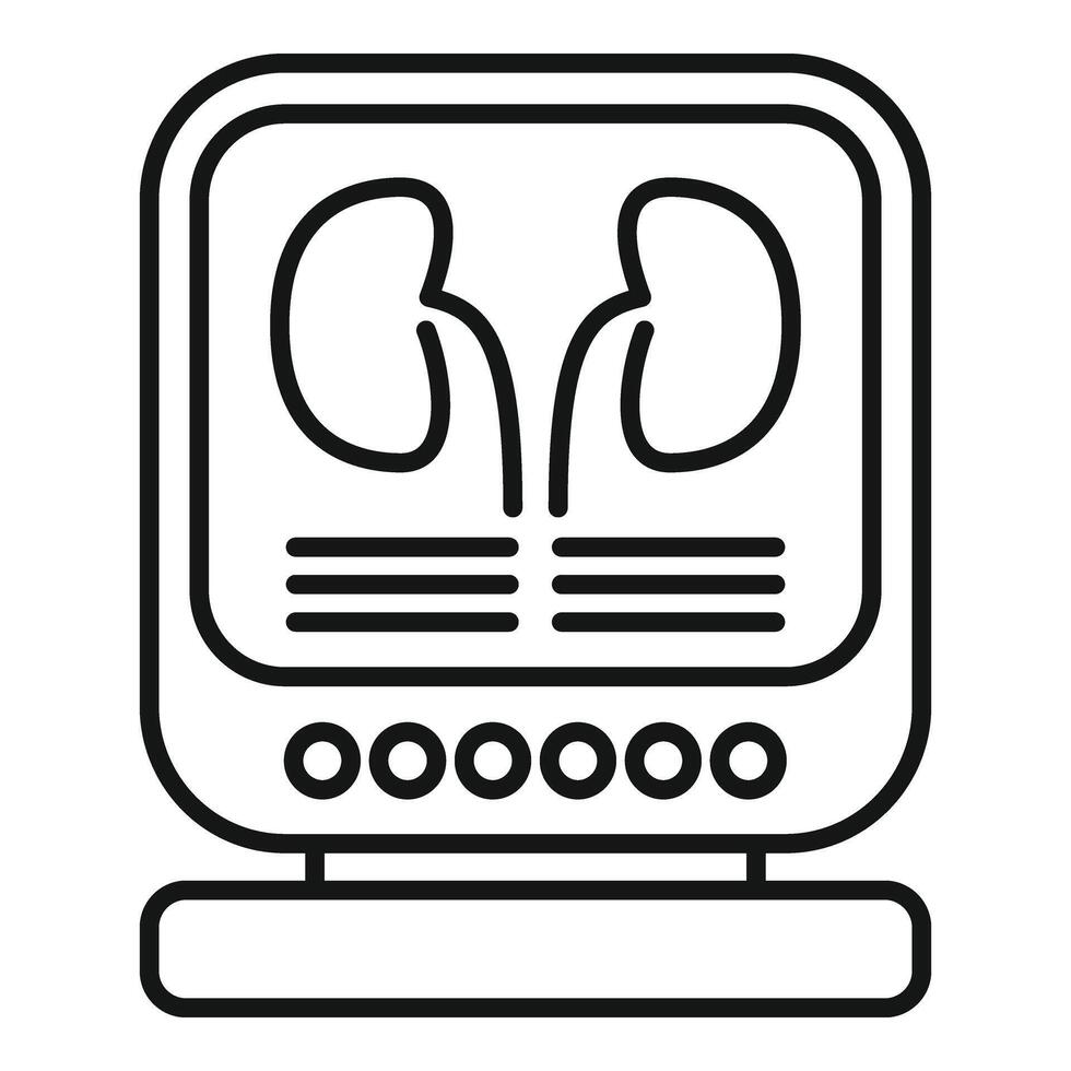 Xray person back image icon outline vector. Clinic ward vector
