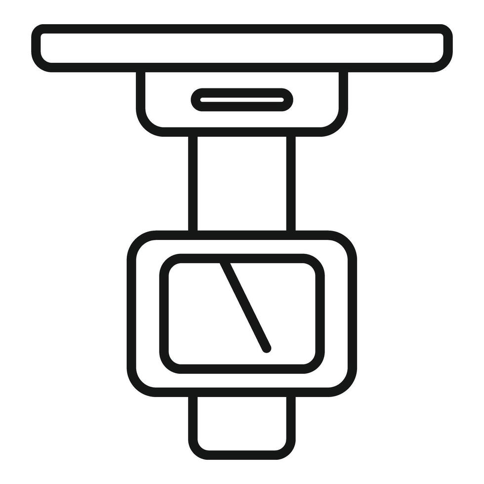 Client health image icon outline vector. Xray equipment vector
