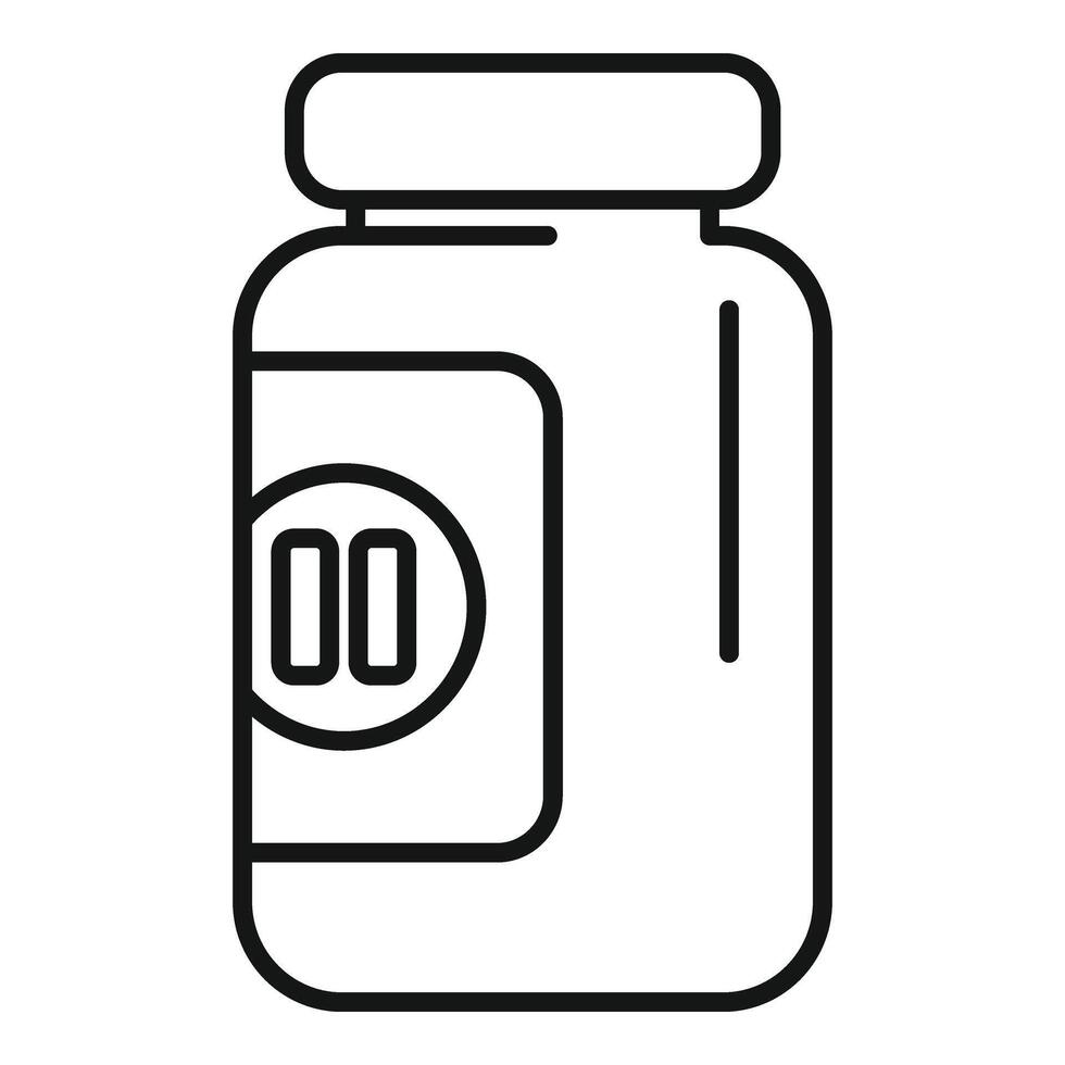 Menopause pills bottle icon outline vector. Aging wife vector