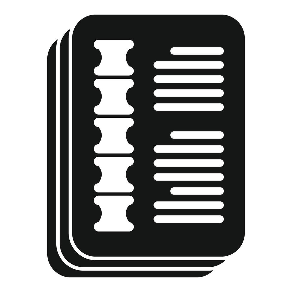 Spine Xray image icon simple vector. Clinic machine person vector