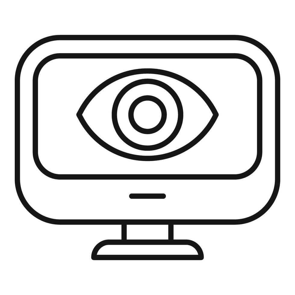 Monitor technical overview icon outline vector. Function phone vector