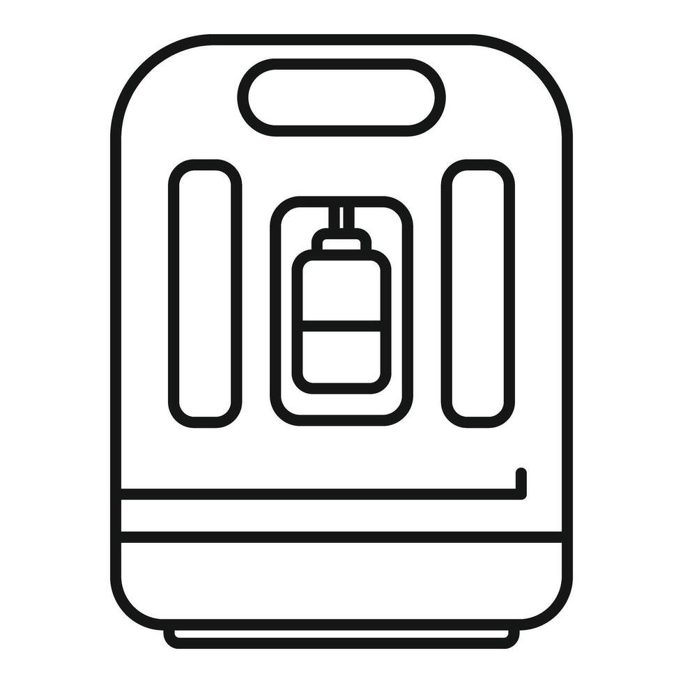 Medical oxygen device icon outline vector. Clinic concentrator vector