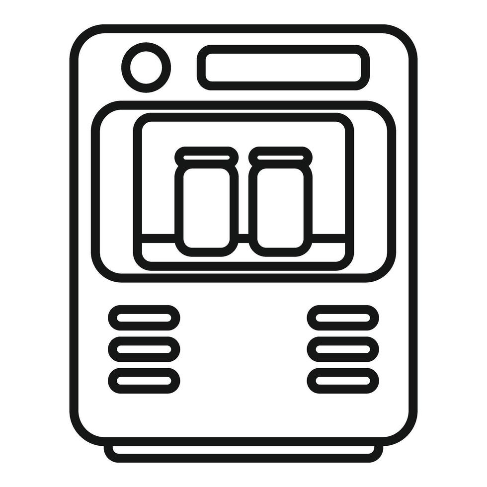 Control oxygen device icon outline vector. Treatment aid doctor vector