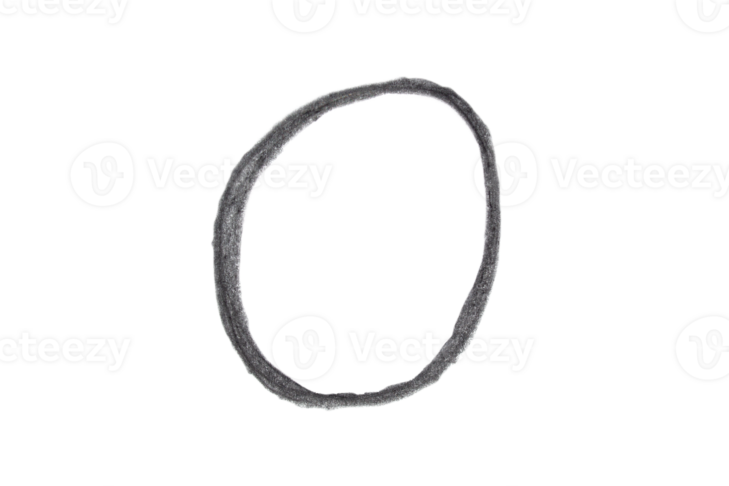 Hand drawn number 0 with pencil on transparent background png