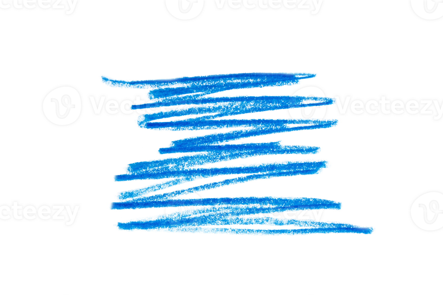 Blue doodle drawn with crayon pencil on transparent background png