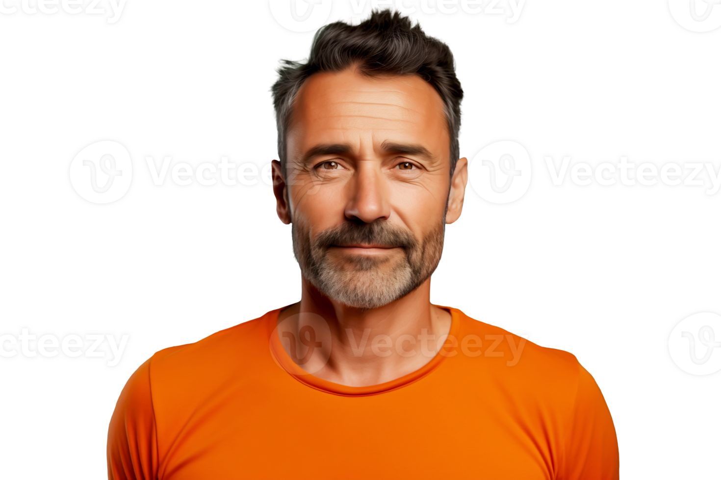 AI generated Middle aged man isolated on transparent background png
