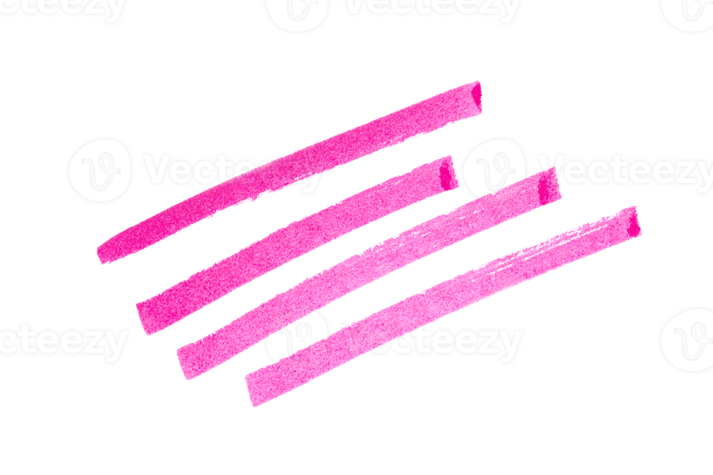 Pink strokes drawn with marker on transparent background png