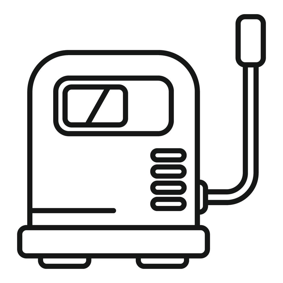 Control medical equipment icon outline vector. Flow care nasal vector