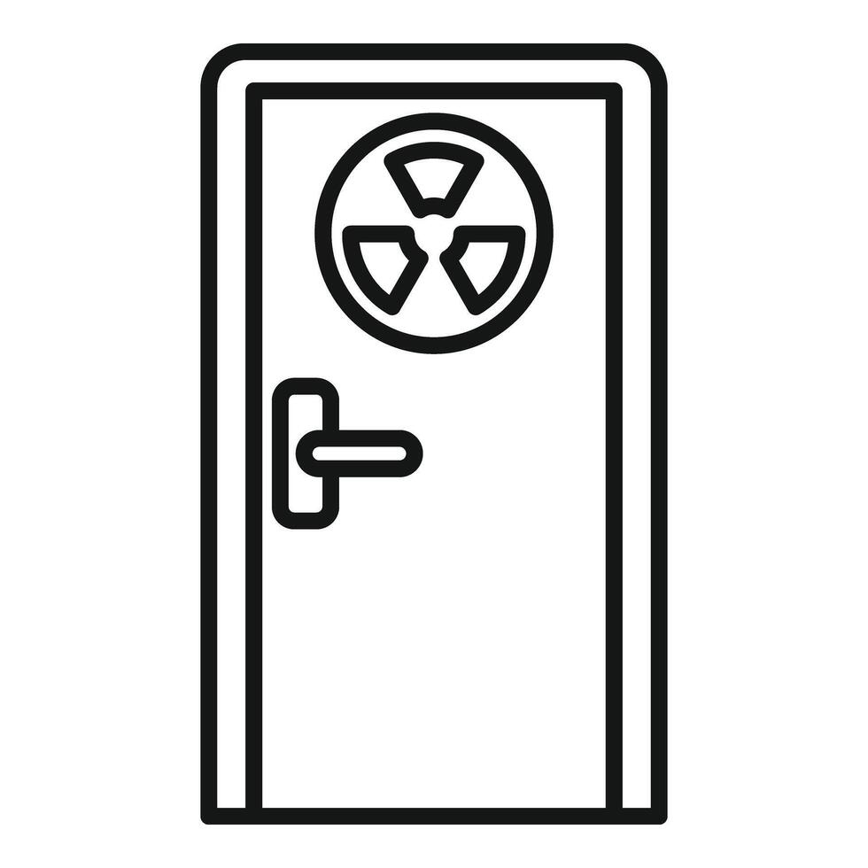 Xray image room door icon outline vector. Hospital examination vector
