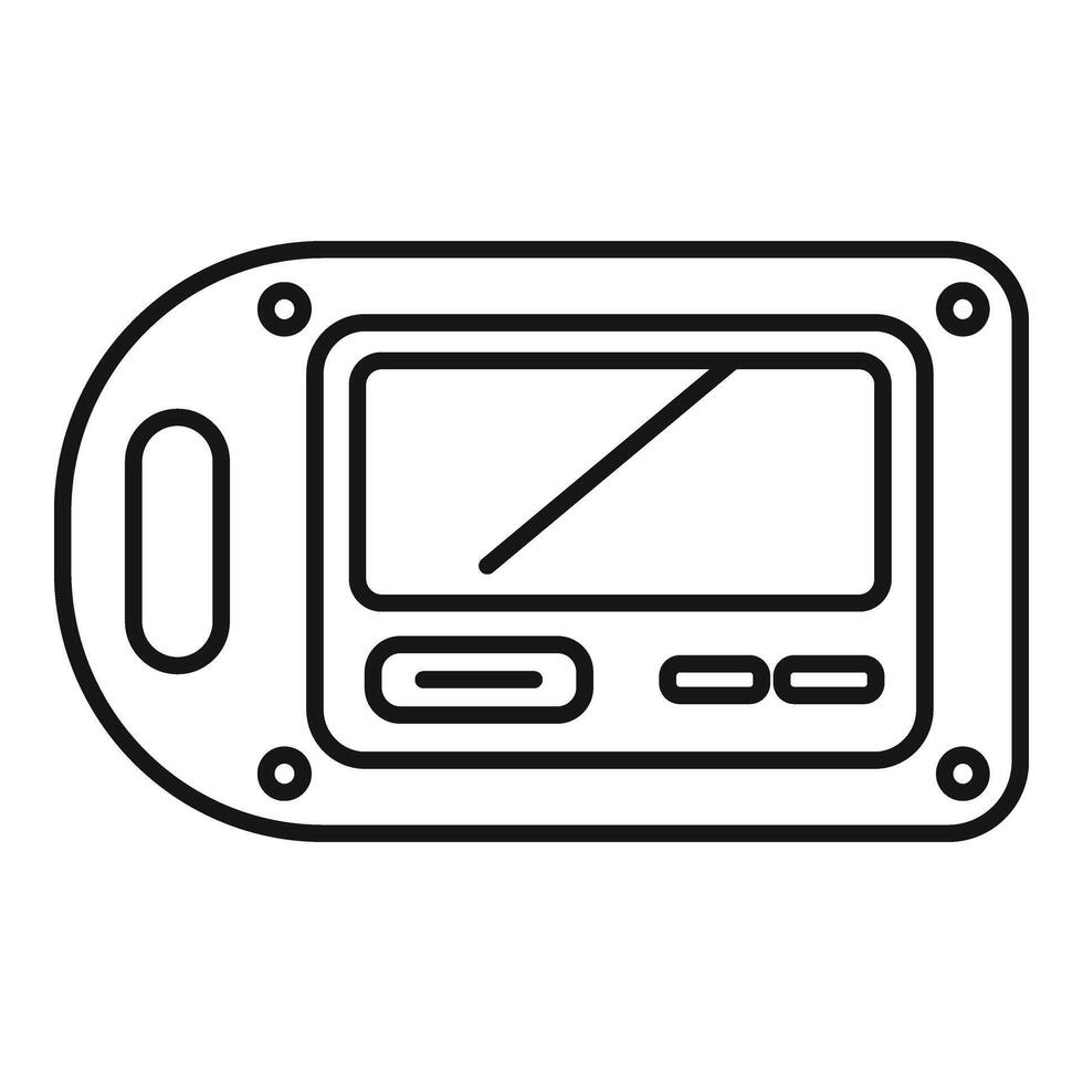 Xray portable equipment icon outline vector. Person lung care vector
