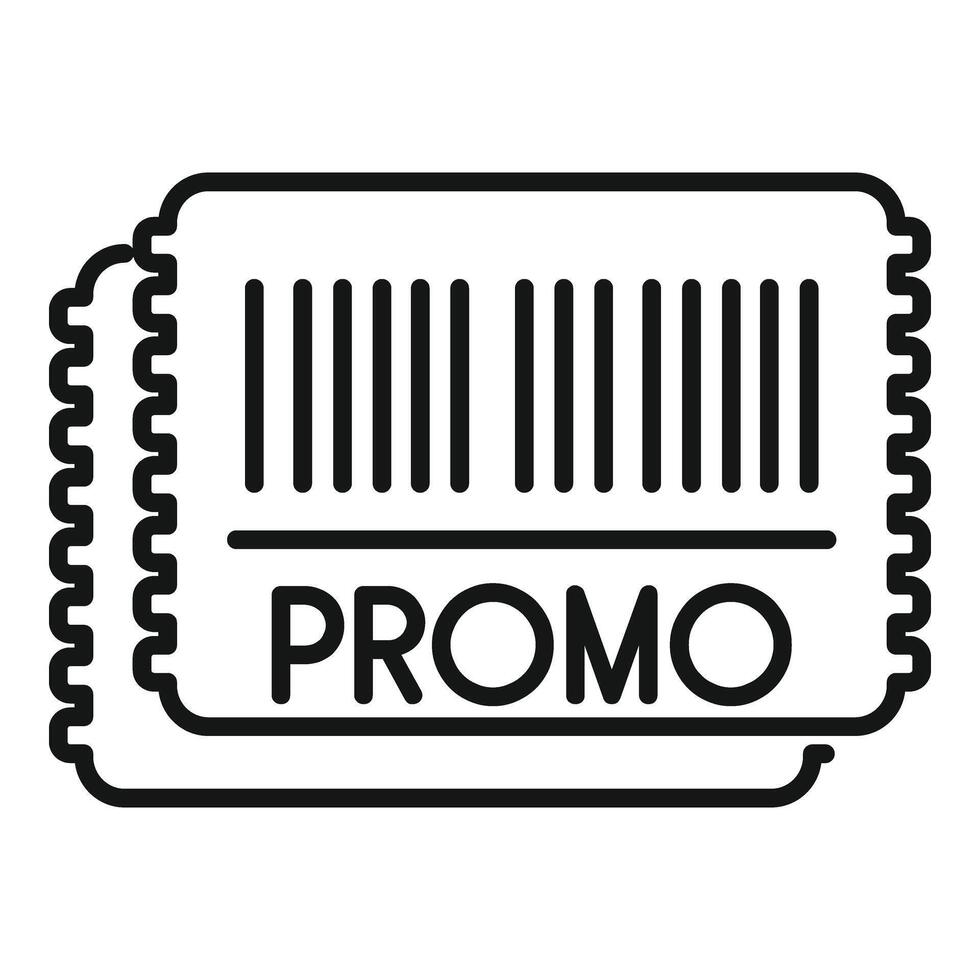 Promo event certificate icon outline vector. Package elegant bargain vector