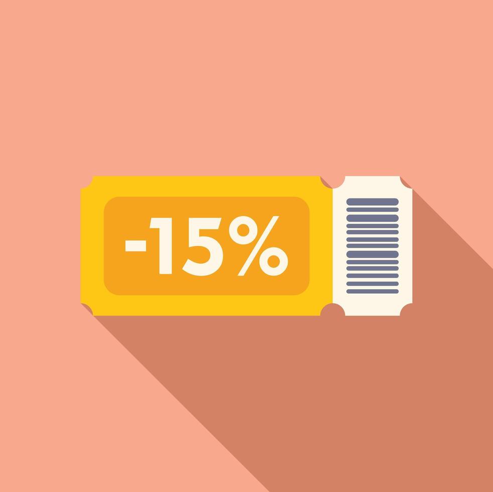 Sale ticket event icon flat vector. Rate elegant package vector