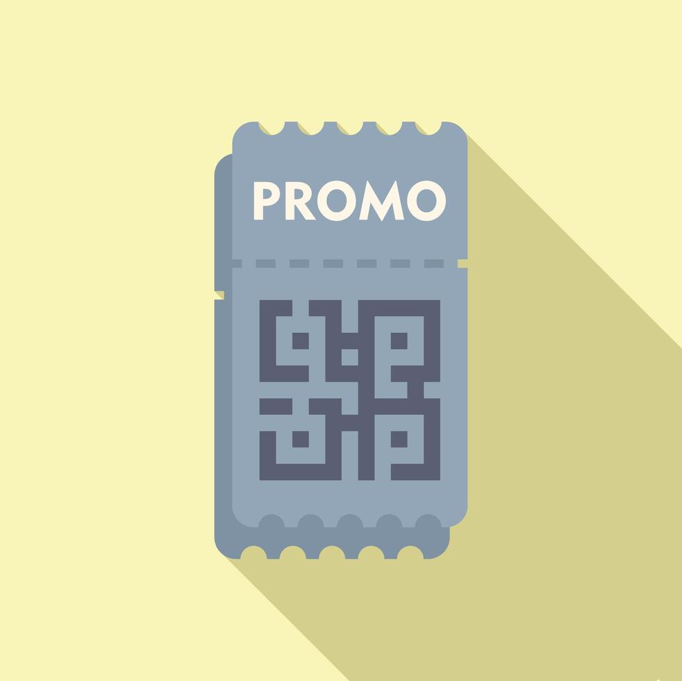 promoción qr código icono plano vector. paquete reembolso social vector