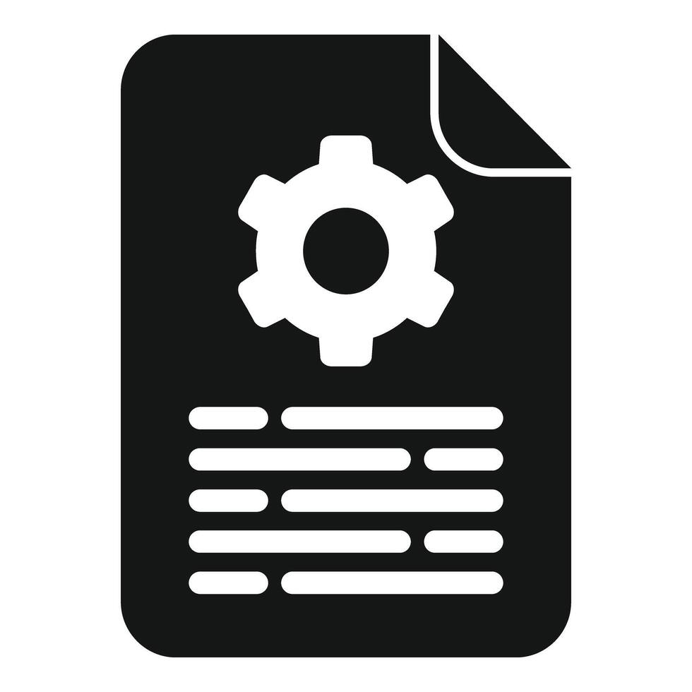 Paper gear cooperation icon simple vector. Machine tech cog vector