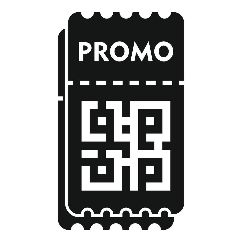 Promo qr code icon simple vector. Package rebate social vector