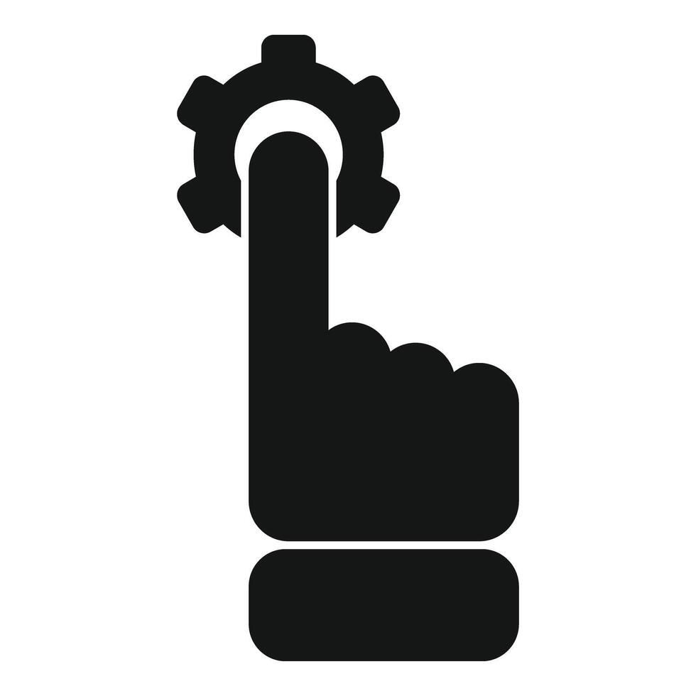 Technical gear touch icon simple vector. Mobile sim dual vector