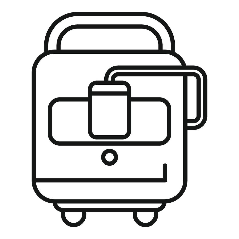 Canister oxygen concentrator icon outline vector. Mobile breathing vector