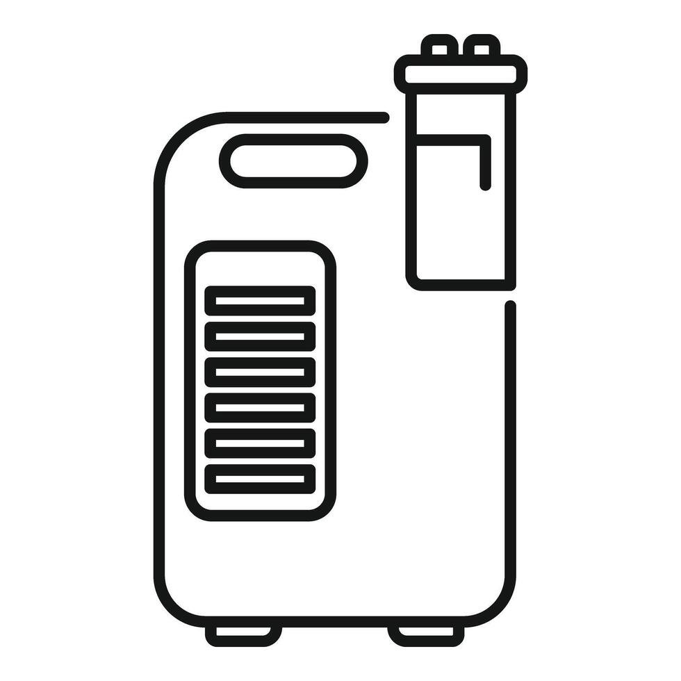 Home oxygen concentrator icon outline vector. Therapy flow vector