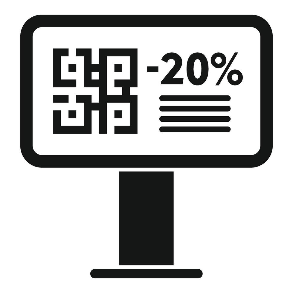 Billboard sale code icon simple vector. Package deal vector