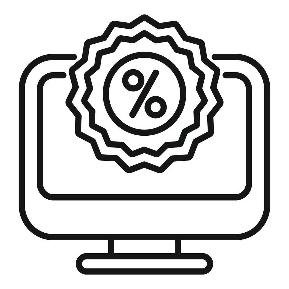 Sale package offer icon outline vector. Business shop vector