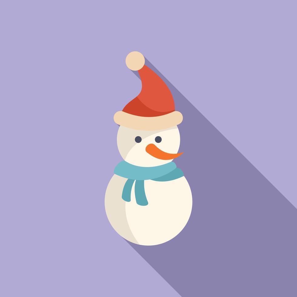 Carrot small snowman icon flat vector. Emotion kids vector