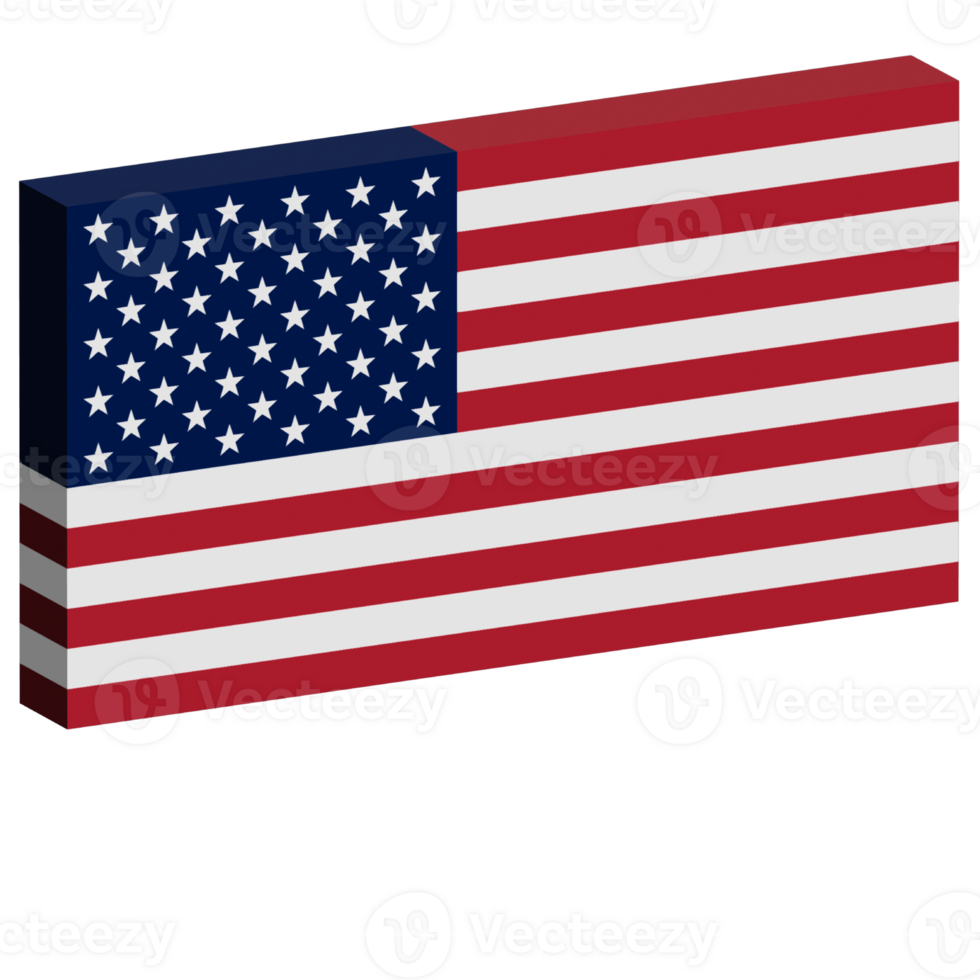 USA flag wavy clip art for 4th of July holiday independence day holiday in USA. National flag of United States on png transparency