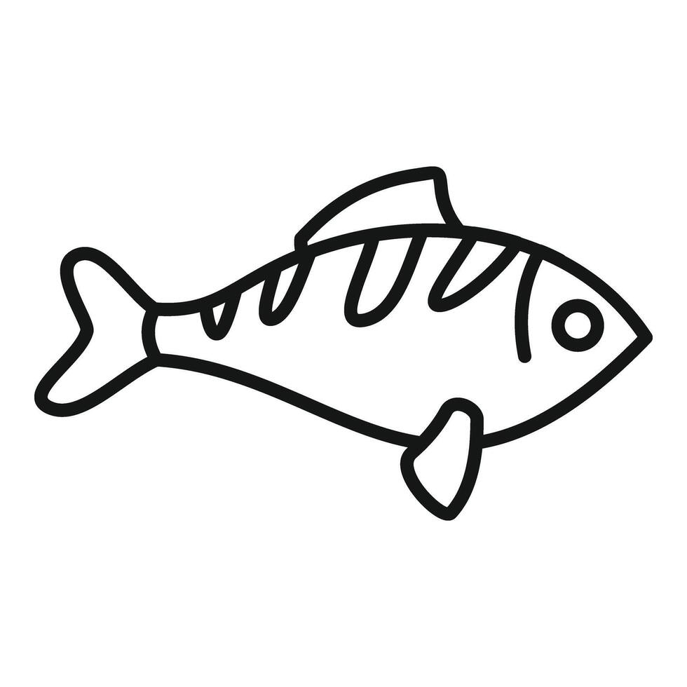 Winter ice fish icon outline vector. Event festival vector