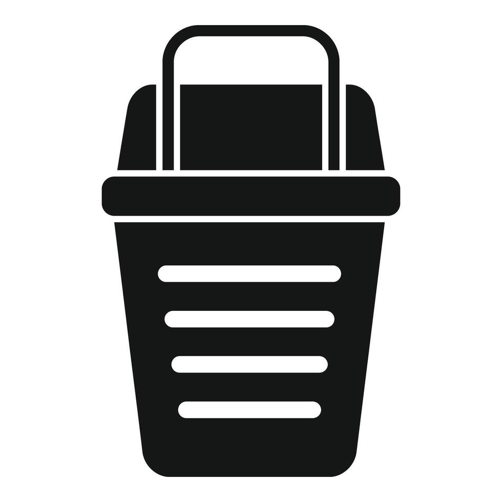 Ice fishing basket icon simple vector. Season camping vector